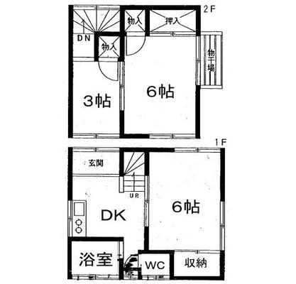 東京都北区中十条１丁目 賃貸一戸建て 3DK